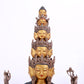 A majestic gilt bronze and silver statue of Avalokitesvara with Thousand Arms