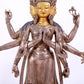 A majestic gilt bronze and silver statue of Avalokitesvara with Thousand Arms