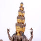 A majestic gilt bronze and silver statue of Avalokitesvara with Thousand Arms