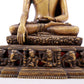 A solemn alloy copper statue of Gautama Buddha