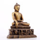 A solemn alloy copper statue of Gautama Buddha