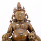 A solemn alloy copper inlaid silver statue of the God of Wealth