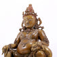 A solemn alloy copper inlaid silver statue of the God of Wealth