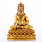 A solemn gilt bronze statue of Bodhisattva