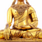 A solemn gilt bronze statue of Bodhisattva