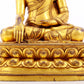 A solemn gilt bronze statue of Bodhisattva