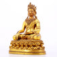 A solemn gilt bronze statue of Bodhisattva