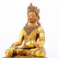 A solemn gilt bronze statue of Bodhisattva