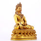 A solemn gilt bronze statue of Bodhisattva