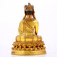 A solemn gilt bronze statue of Bodhisattva