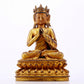 A solemn gilt bronze statue of Bodhisattva