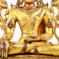 A majestic gilt bronze statue of Bodhisattva with inscription