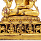 A majestic gilt bronze statue of Bodhisattva with inscription