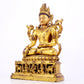 A majestic gilt bronze statue of Bodhisattva with inscription