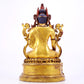 A majestic gilt bronze statue of Bodhisattva with inscription