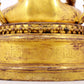 A majestic gilt bronze statue of Bodhisattva with inscription