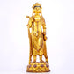 A majestic gilt bronze statue of Guanyin