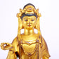 A majestic gilt bronze statue of Guanyin