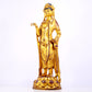 A majestic gilt bronze statue of Guanyin