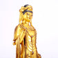 A majestic gilt bronze statue of Guanyin