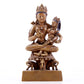 A solemn alloy copper inlaid silver Vajra statue