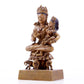 A solemn alloy copper inlaid silver Vajra statue