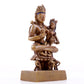 A solemn alloy copper inlaid silver Vajra statue