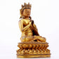 A solemn gilt bronze statue of Bodhisattva