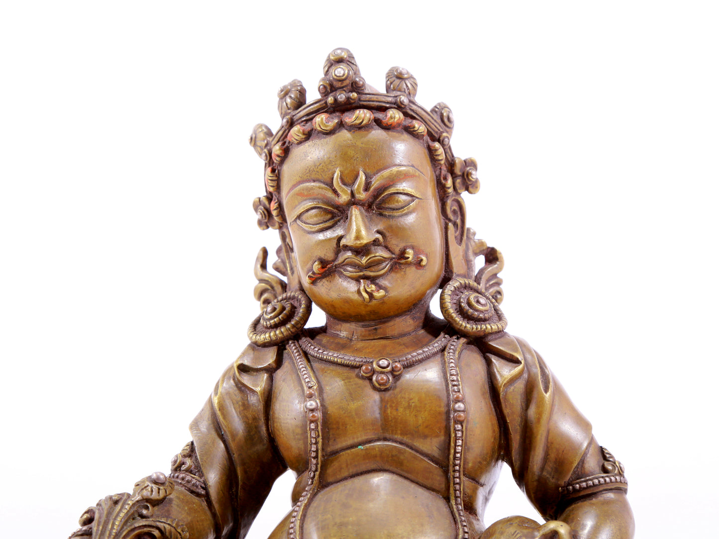 A solemn alloy copper statue of the God of Wealth