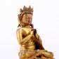 A solemn gilt bronze statue of Bodhisattva