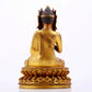 A solemn gilt bronze statue of Bodhisattva