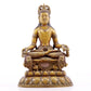 solemn alloy copper inlaid silver Buddha statue