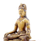 solemn alloy copper inlaid silver Buddha statue