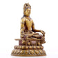 solemn alloy copper inlaid silver Buddha statue