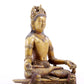 solemn alloy copper inlaid silver Buddha statue