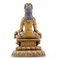 solemn alloy copper inlaid silver Buddha statue