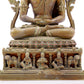 A solemn alloy copper Buddha statue