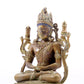 A solemn alloy copper Buddha statue