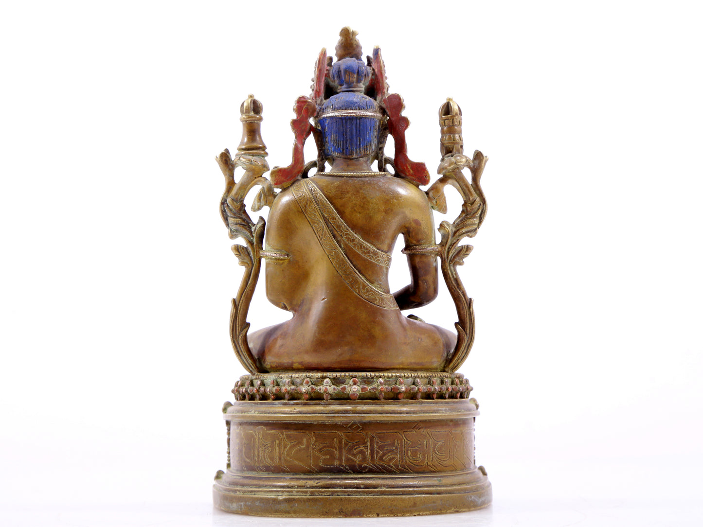 A solemn alloy copper Buddha statue