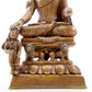 A majestic alloy copper four-armed Guanyin statue