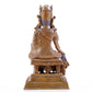 A majestic alloy copper four-armed Guanyin statue