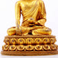 A majestic gilt bronze statue of Sakyamuni