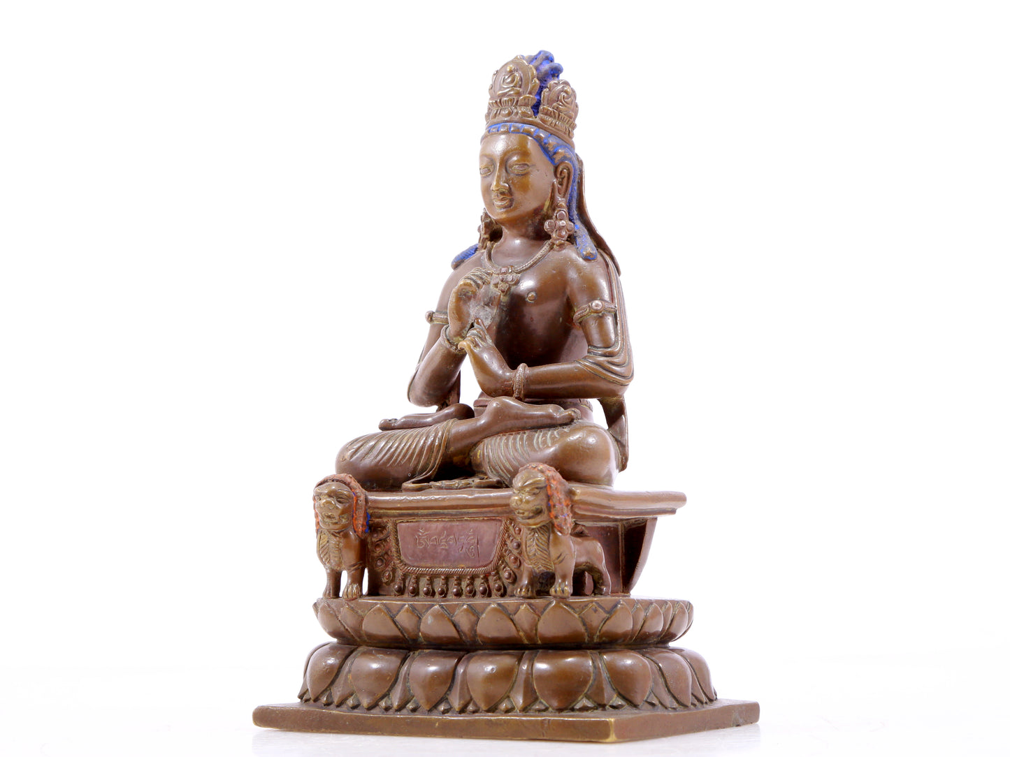 A solemn alloy copper Buddha statue