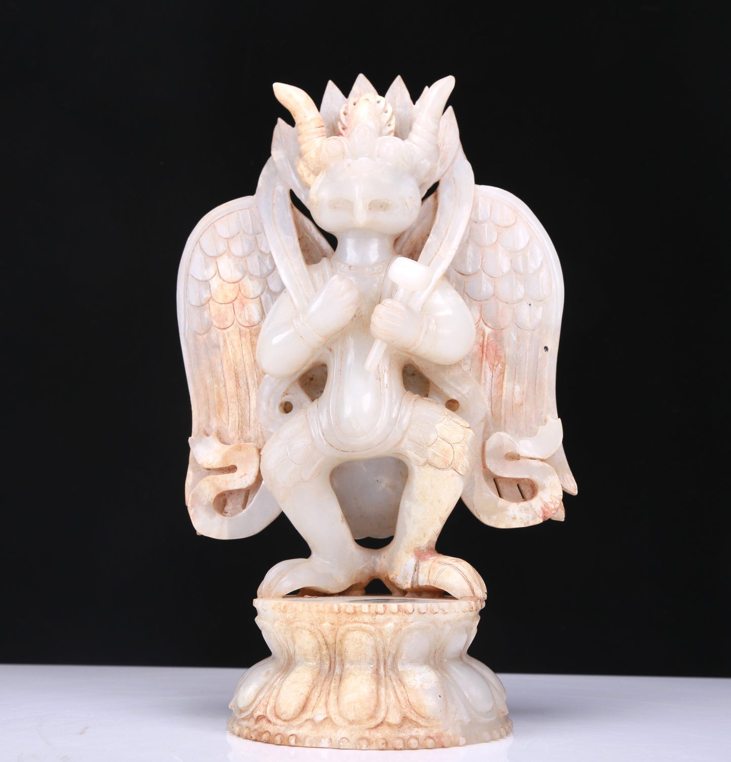 An Excellent White Jade Figure Of Lei Zhenzi