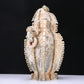 An Archaic Celadon-White Jade 'Auspicious Beast' Vase And Cover