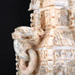 An Archaic Celadon-White Jade 'Auspicious Beast' Vase And Cover