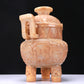 An Archaic White Jade 'Animal Mask' Tripod Censer And Cover