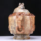 An Archaic White Jade 'Auspicious Beast' Jar And Cover