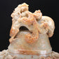 An Archaic White Jade 'Auspicious Cloud& Dragon' Vase And Cover