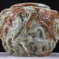 An Archaic Celadon-White Jade 'Auspicious Cloud& Dragon' Brushwasher